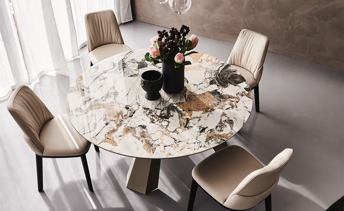 Стол Eliot Keramik Round Cattelan Italia
