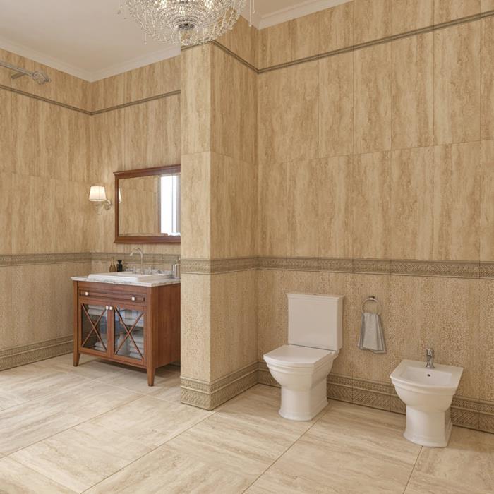 Бордюр настенный Armonia Travertino Antico Sand Moldura