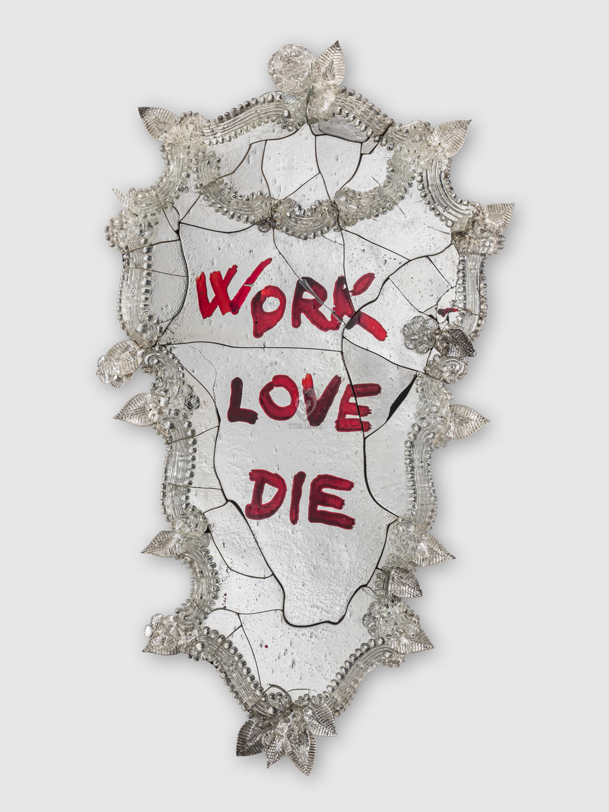 Зеркало Work Love Die Art. MIR-MEL-003-ST
