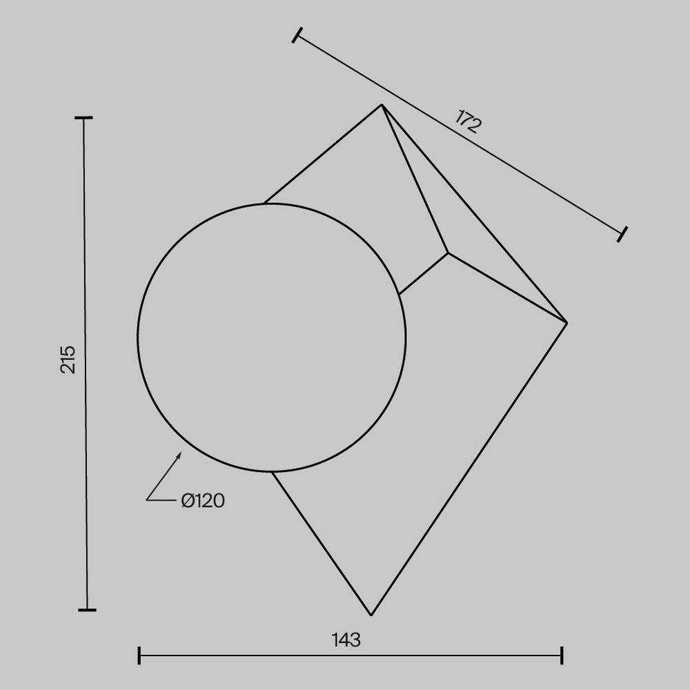 Бра Cubeo Art. MOD445WL-01B