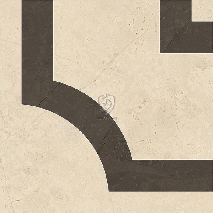 Декор напольный Kerranova Crema Marfil Beige Тако K-1003/LR/t02