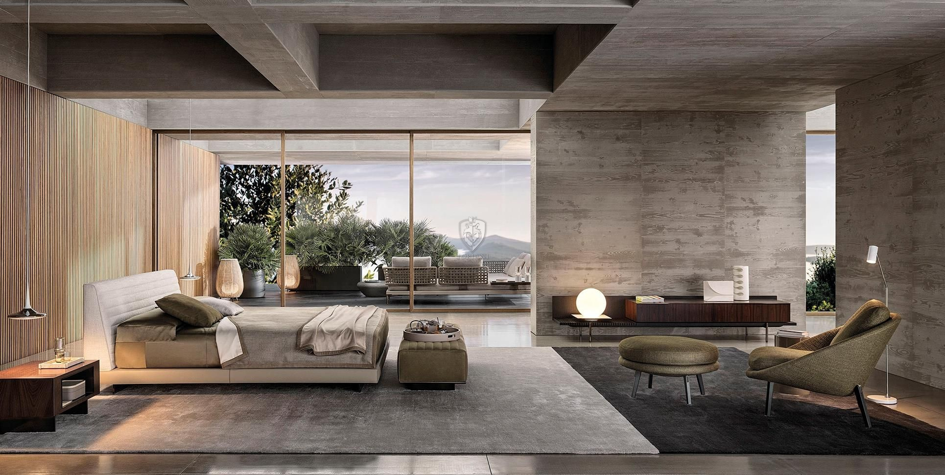 Кровать Minotti Roger 1