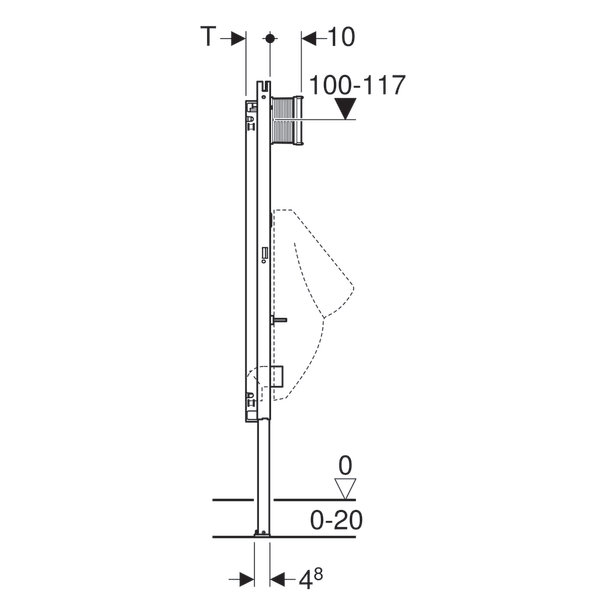 Инсталляция Geberit Duofix для писсуара Art. 111.665.00.5