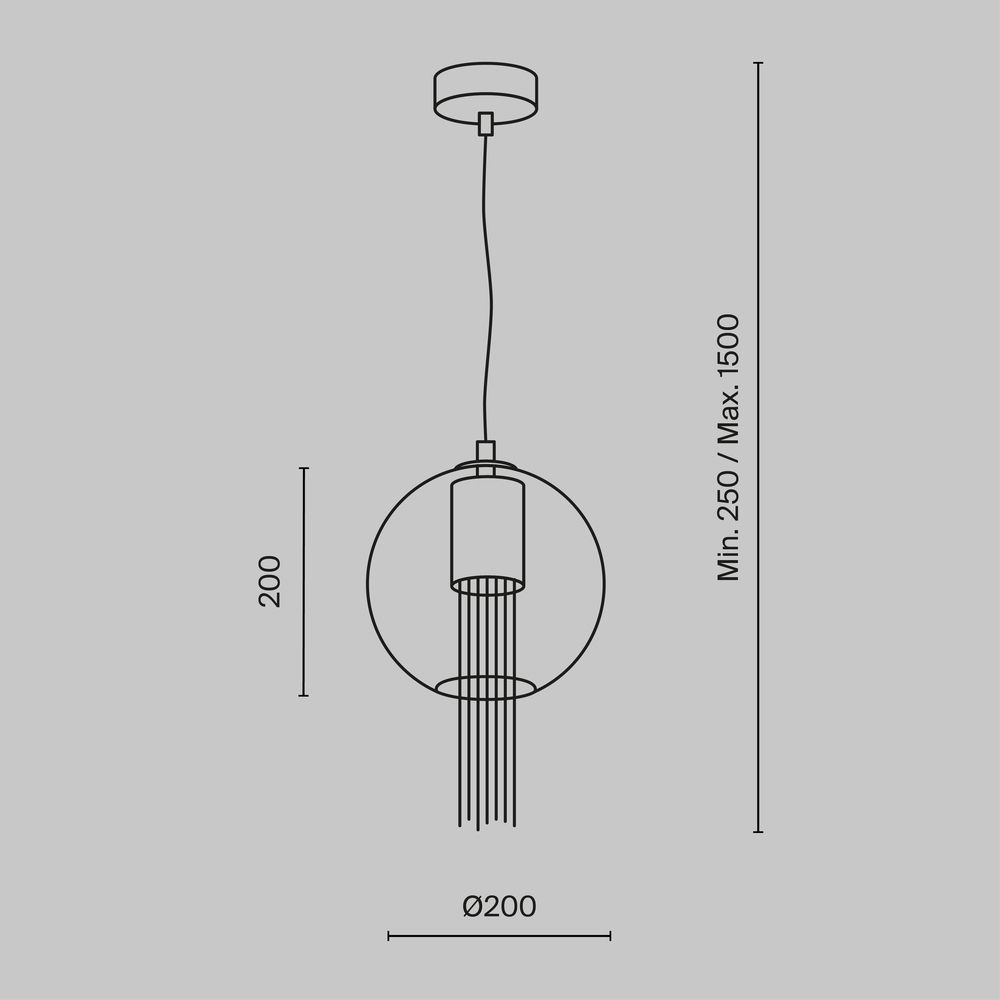 Подвесной светильник Flusso Art. P095PL-01BZ