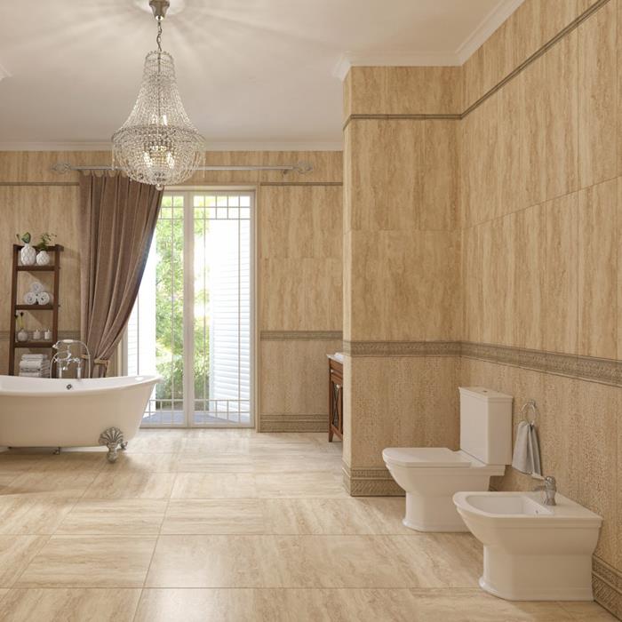 Бордюр настенный Armonia Travertino Antico Sand Cenefa