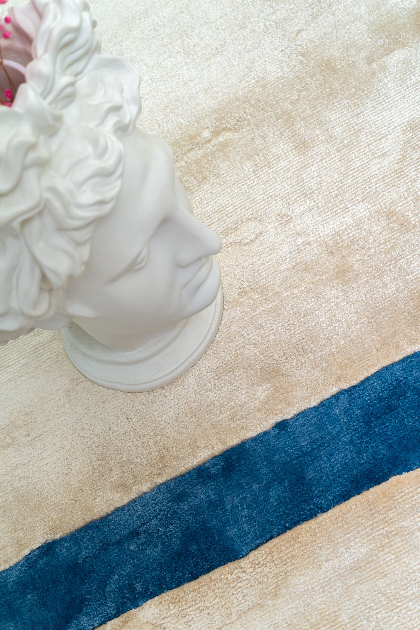 Тканый ковер LEMURE White & Blue Art. LB32466
