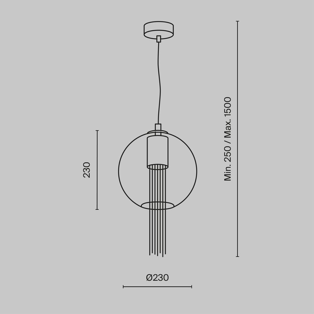 Подвесной светильник Flusso Art. P095PL-01BZ1