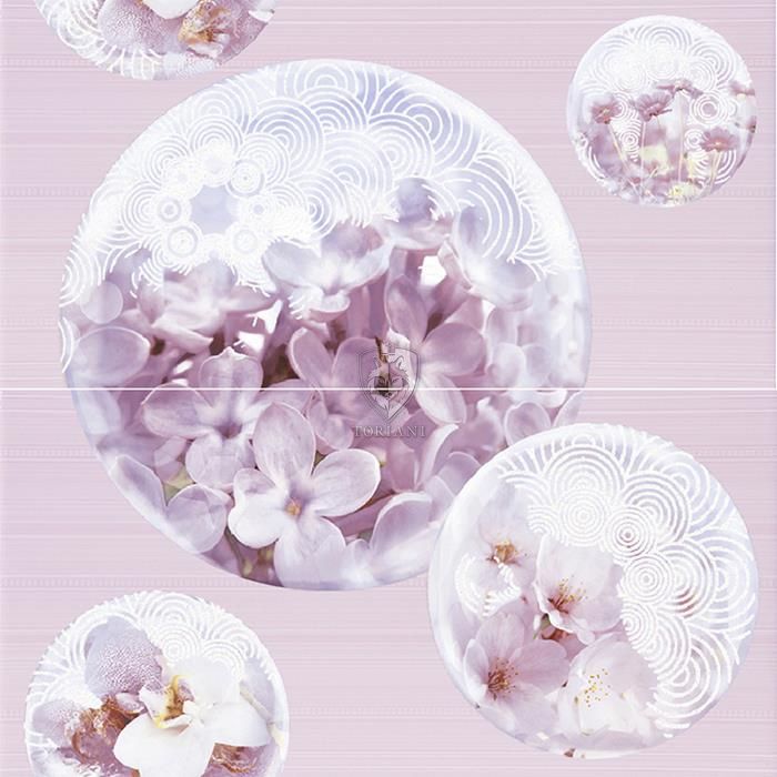 Декор настенный AltaCera Lines Blossom S/2 Lila