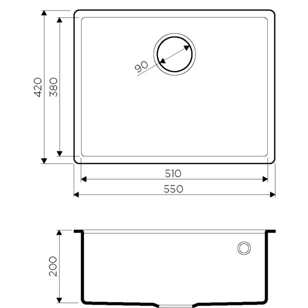 Кухонная мойка TEDORI 54-U BL Art. 4993988