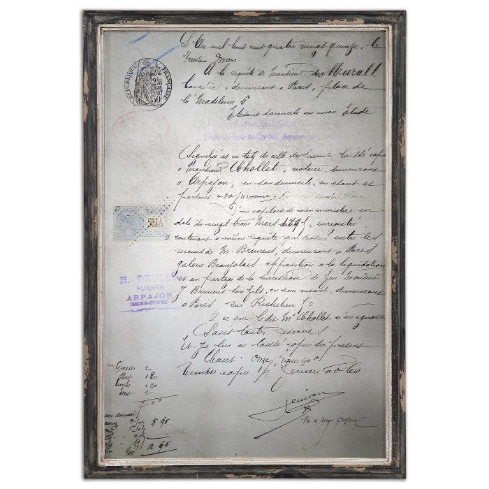 Настенный декор (письмо 1800 г. Франция) Bonjour UT13857 