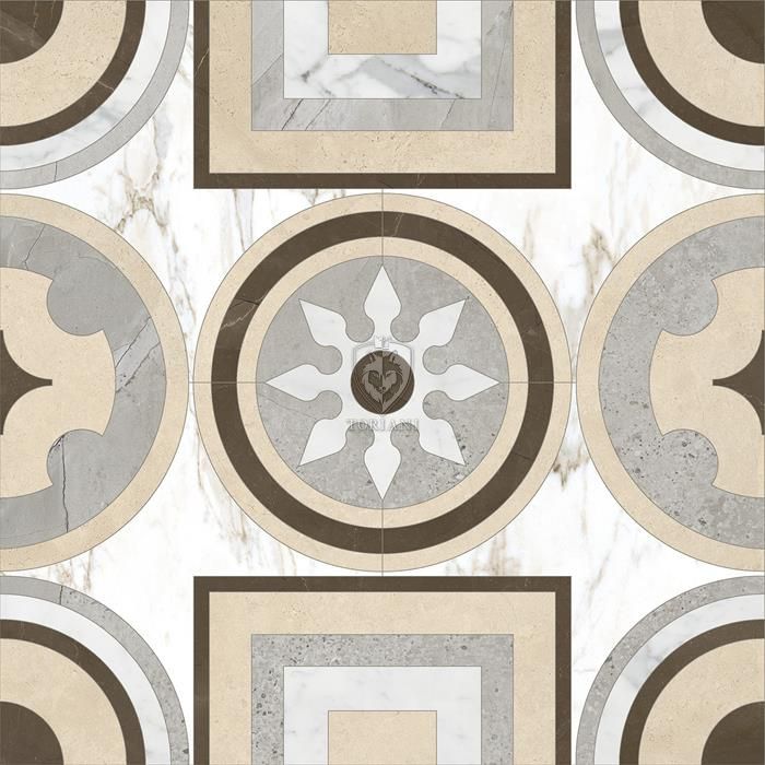Декор напольный Kerranova Marble Trend Decor Сut White K-1001/LR/d02 Lapatto