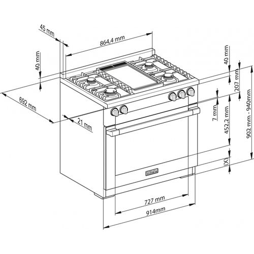 Плита комбинированная Milie Range Cooker HR1936 Art. 25193651RU