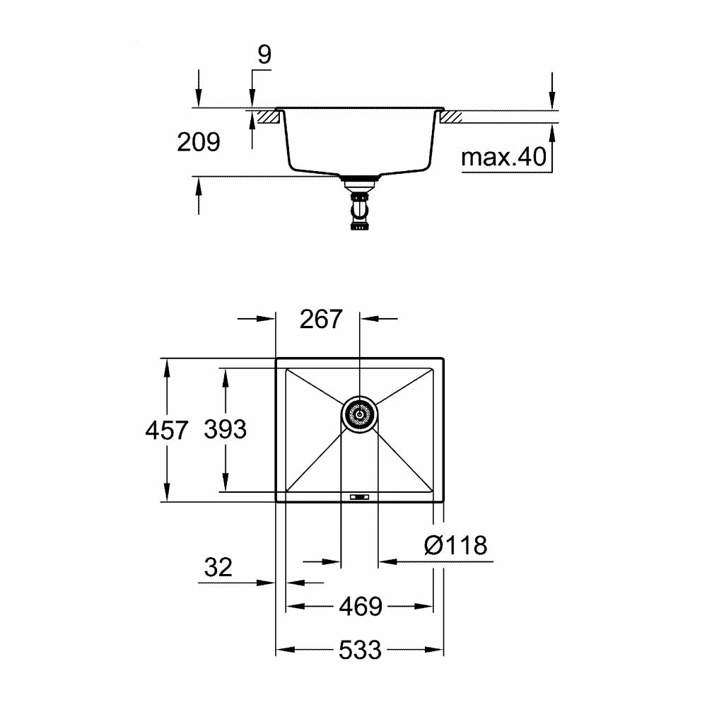 Кухонная мойка K700U Art. 31654AT0