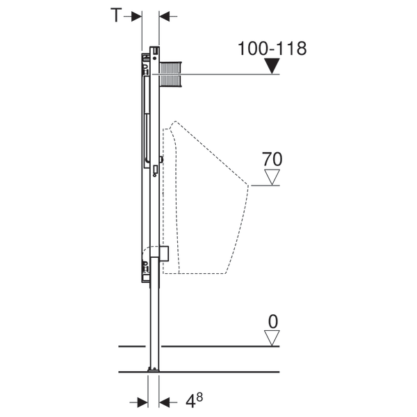 Инсталляция Geberit Duofix для писсуара Art. 111.676.00.1