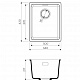 Кухонная мойка KATA 34-U BL Art. 4993382